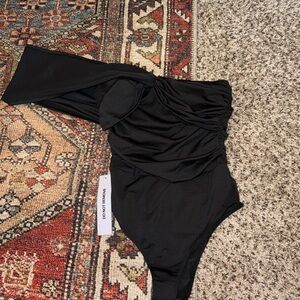 Princess Polly Black One-Shoulder Bodysuit